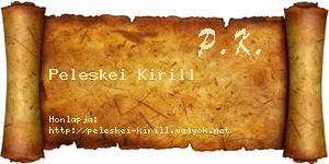 Peleskei Kirill névjegykártya